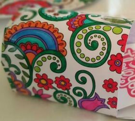 how to fake high end decor with adult coloring books, Craft some mini mailboxes for notes
