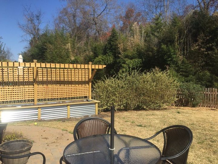 raised bed and trellis