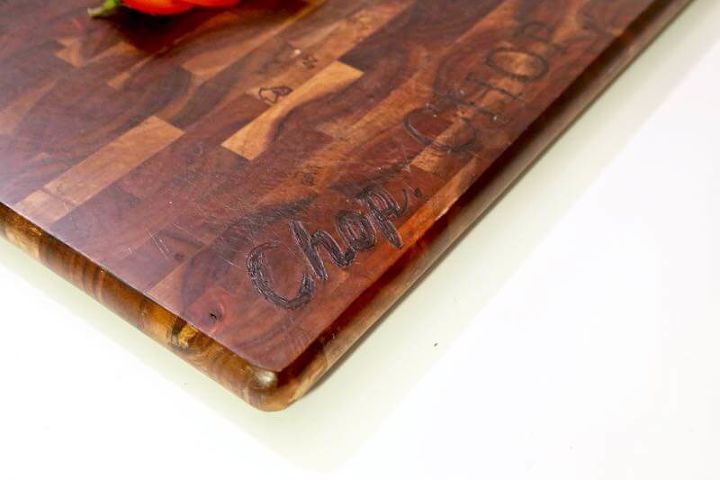 diy wood burned cutting board