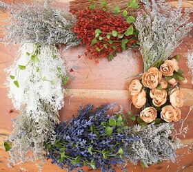 pretty vintage diy floral wreath, crafts, wreaths