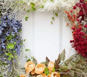pretty vintage diy floral wreath, crafts, wreaths