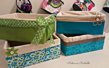 Fabric Covered Storage Boxes