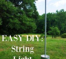 diy string light poles