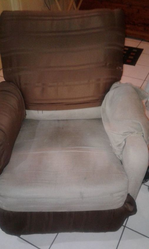 q how can i paint this recliner instead of reupholstery, painted furniture, reupholster