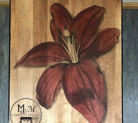 hand stained red lily using dyes and stains 2, flowers, gardening, repurposing upcycling