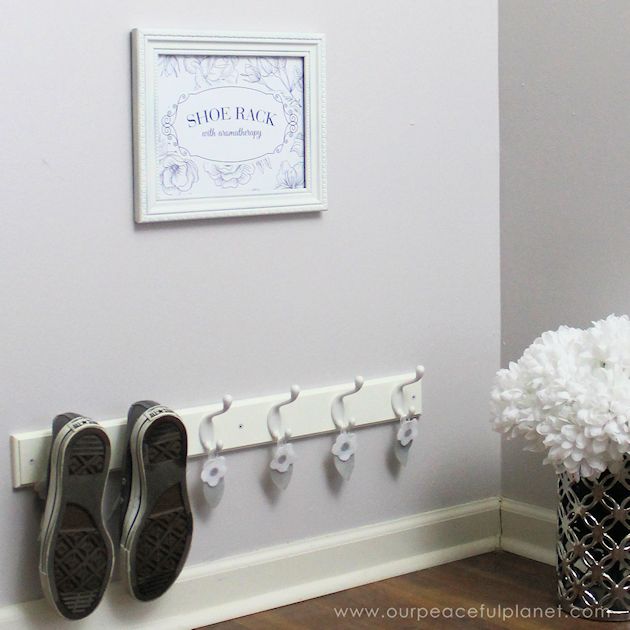 quick entryway shoe rack with aromatherapy