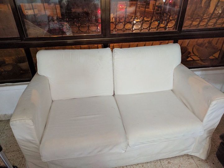 q reuse ikea sandby couch, painted furniture