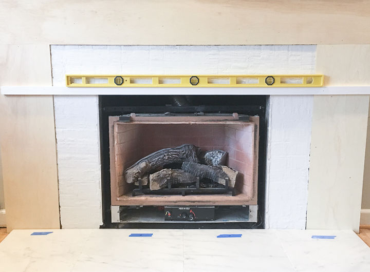 how i tiled my fireplace surround, fireplaces mantels
