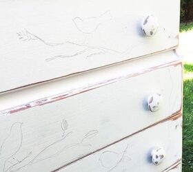 stenciled bird dresser, painted furniture