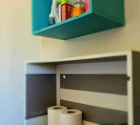 replace your bathroom shelves with these 13 creative ideas, Repurpose drawers into eclectic shelves