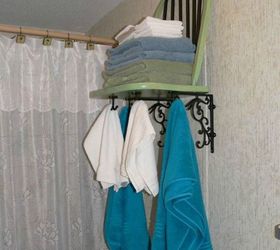 reemplace los estantes de su bao con estas 13 ideas creativas, Convierte una silla en un colgador de toallas y un estante