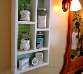 replace your bathroom shelves with these 13 creative ideas, Build your own tiered shadow box