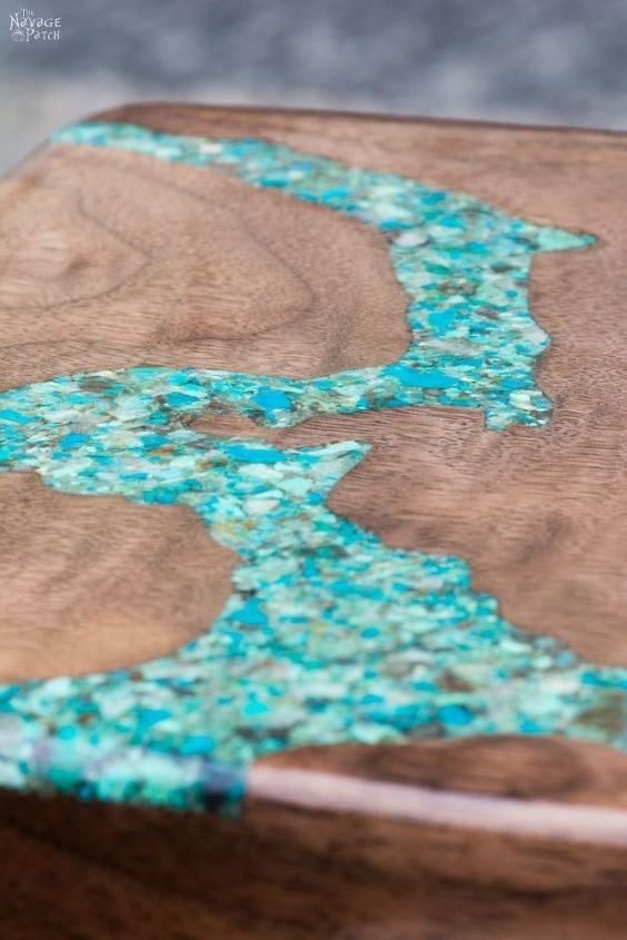 turquoise inlay cheese board