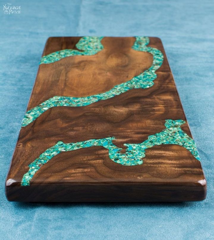 turquoise inlay cheese board