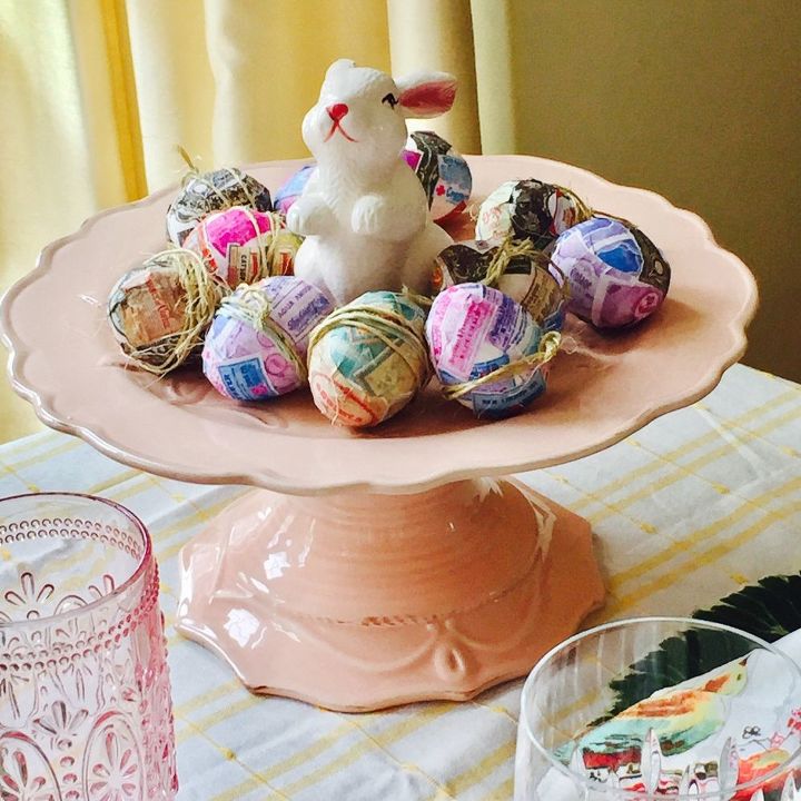 vintage label inspired easter eggs, crafts, easter decorations, seasonal holiday decor