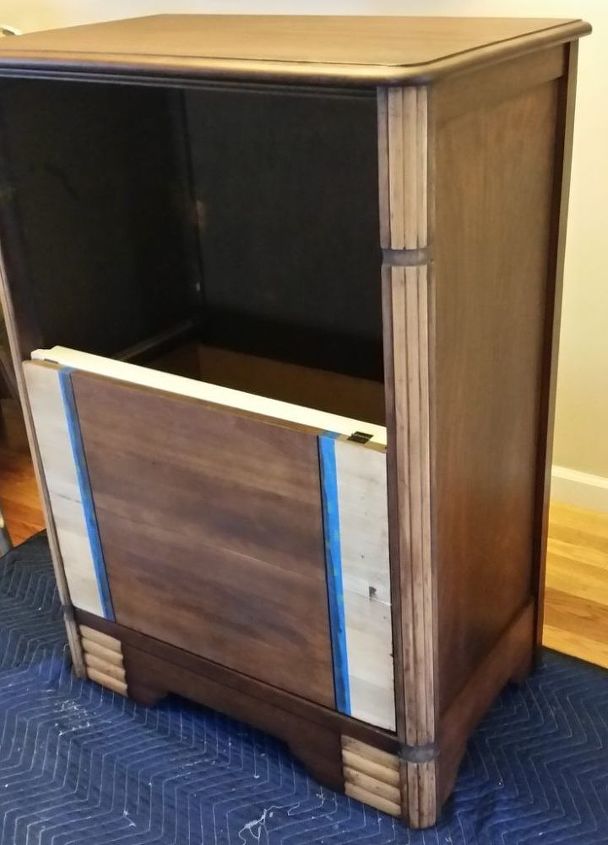 turning a chest of drawers into a vinyl record cabinet, kitchen cabinets, kitchen design, painted furniture