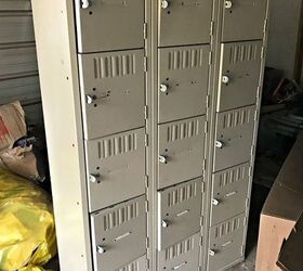 how to paint metal lockers, how to, storage ideas