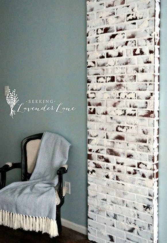 s 12 stunning ways to get that exposed brick look in your home, Fake a brick chimney with panels