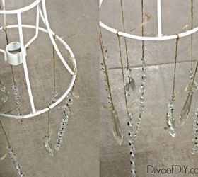 make a deconstructed shabby chandelier