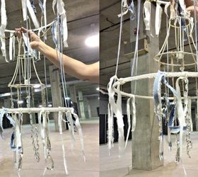 make a deconstructed shabby chandelier