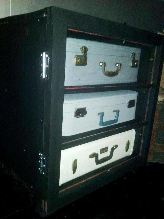 vintage suitcase cabinet