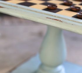 turn an odd end table into a game table