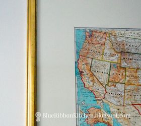 family travel map wall art made from a thrifty find