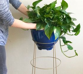 turn a tomato cage into a plant stand