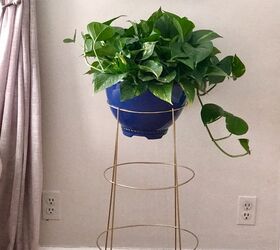 Turn a Tomato Cage Into a  Plant Stand