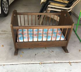 repurposed antique cradle