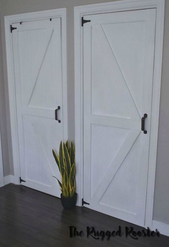 13 amazing closet door transformations that will change your room, These barnyard bedroom closet doors