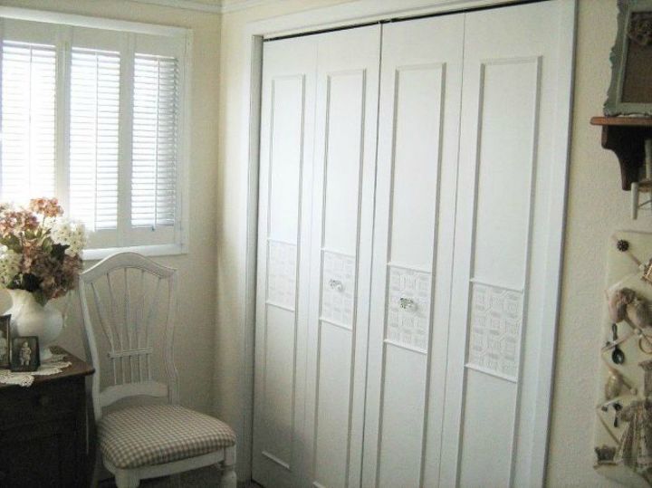13 amazing closet door transformations that will change your room, These beautifully embellished bi fold doors