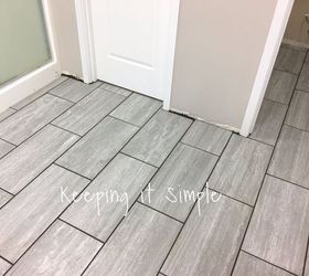 How to Tile a Bathroom Floor With 12x24 Gray Tiles | Hometalk