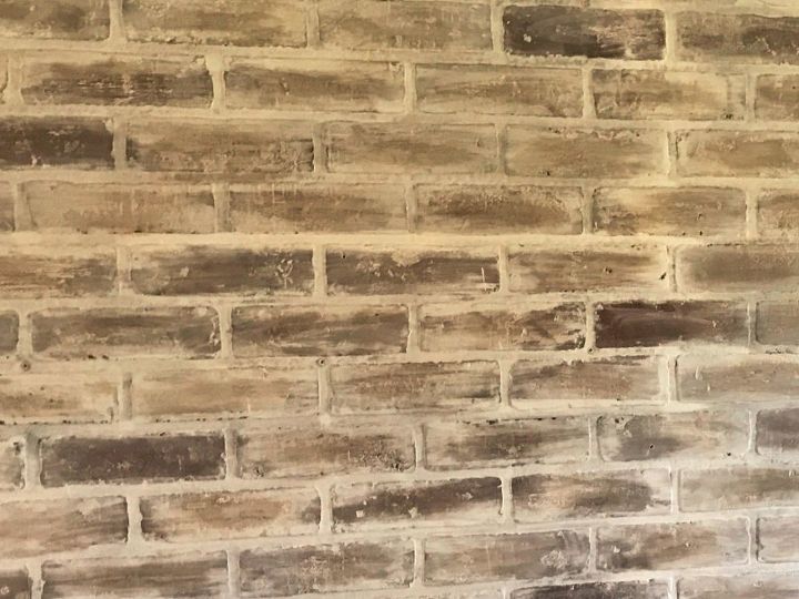 redoing faux brick wall