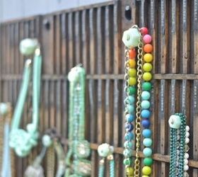 rustic necklace display, organizing, repurposing upcycling, storage ideas