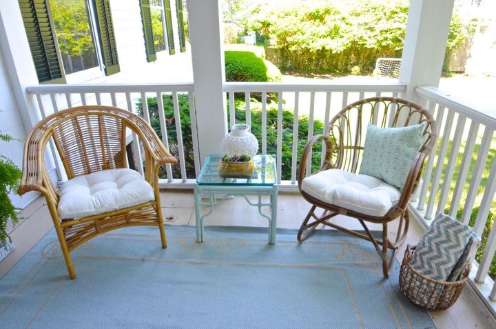 porch makeover on a budget, outdoor furniture, outdoor living, painted furniture, porches