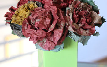  Rosas feitas de sacos de papel pardo
