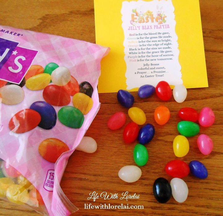 easter treat with jelly bean poem printable