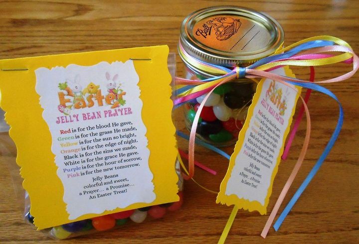 easter treat with jelly bean poem printable