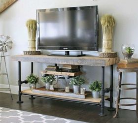 the 15 coolest ways to reuse pipes in your home decor, Pair it up with your rustic wood furniture