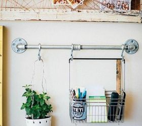 the 15 coolest ways to reuse pipes in your home decor, Hang it on your wall as an organizer