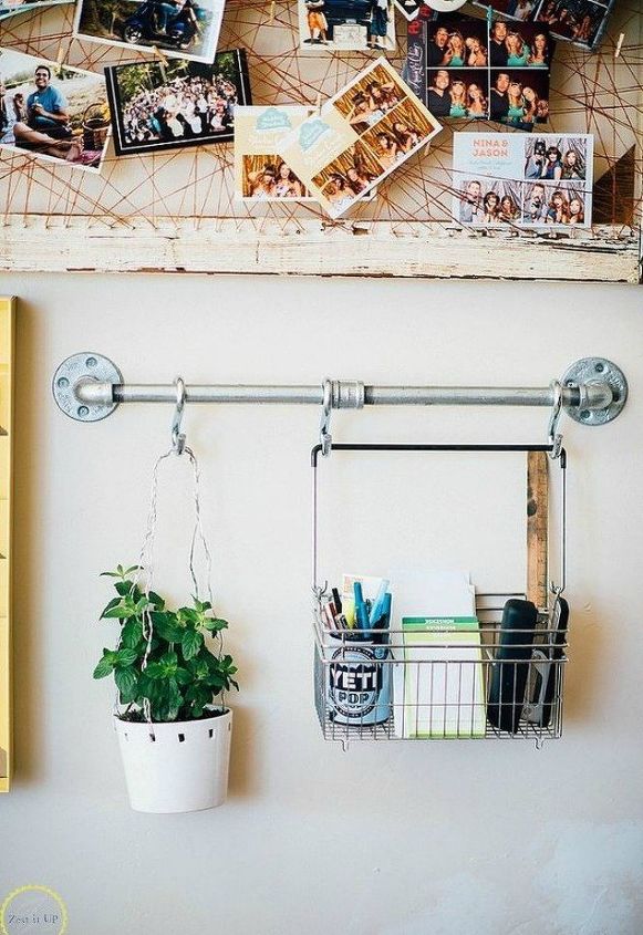 the 15 coolest ways to reuse pipes in your home decor, Hang it on your wall as an organizer