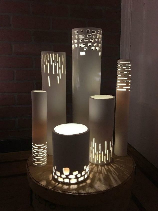 the 15 coolest ways to reuse pipes in your home decor, Turn PVC pipes into glowing lights