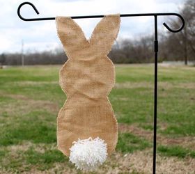 burlap bunny flag for your garden