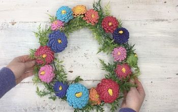 How to Add Nature's Touch: Making a Charming Zinnia Pinecone Wreath