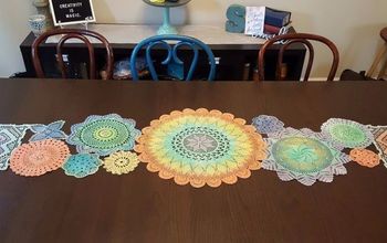 Dyed Vintage Doily Table Runner