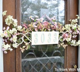 House Number Door Hanger: Spring Edition