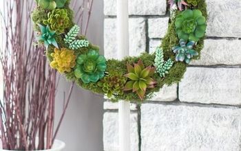 Faux Succulent Wreath and DIY Wreath Stand