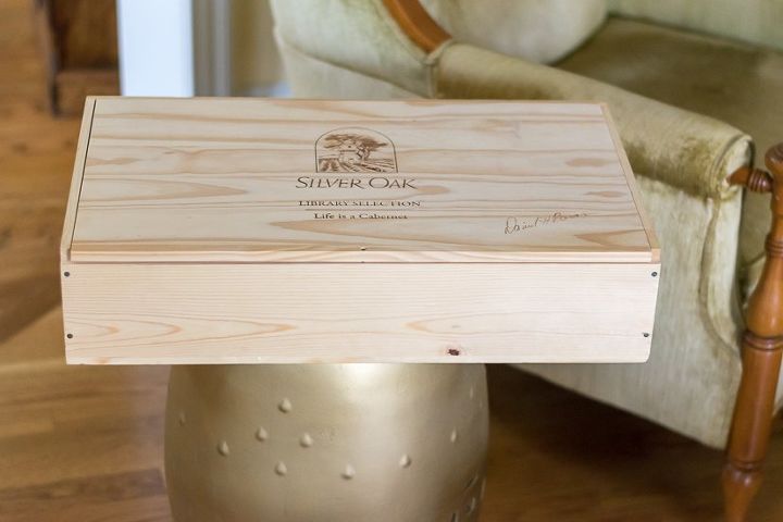 caja de madera de vino para plantar