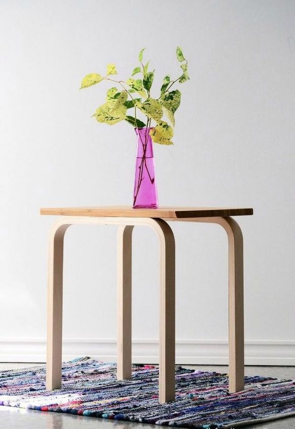 transform old cutting boards into these 12 nifty items, Assemble them into funky side tables